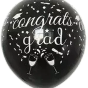 12'' Latex Black Graduation Balloon