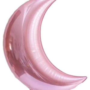 36" Moon Shape Foil Balloon | Pink Color