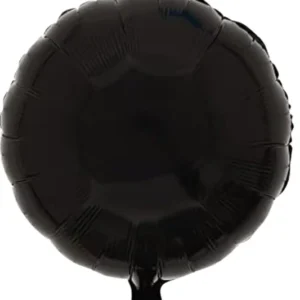 18" Black Round Shape Foil Balloon
