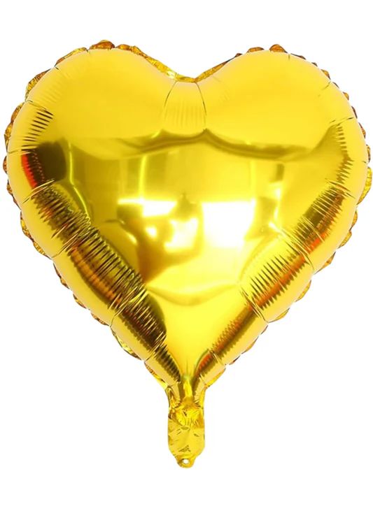 18" Gold Heart Shape Foil Balloon