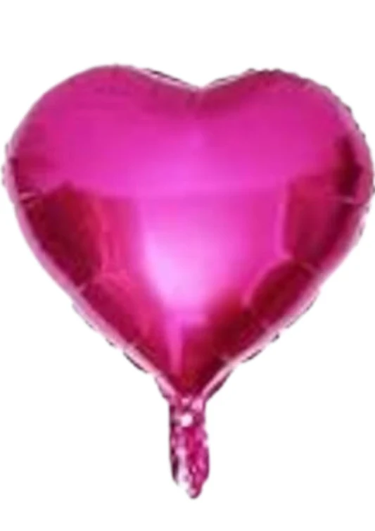 18" Hot Pink Heart Shape Foil Balloon