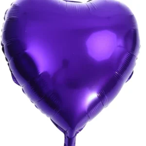 18" Purple Heart Shape Foil Balloon