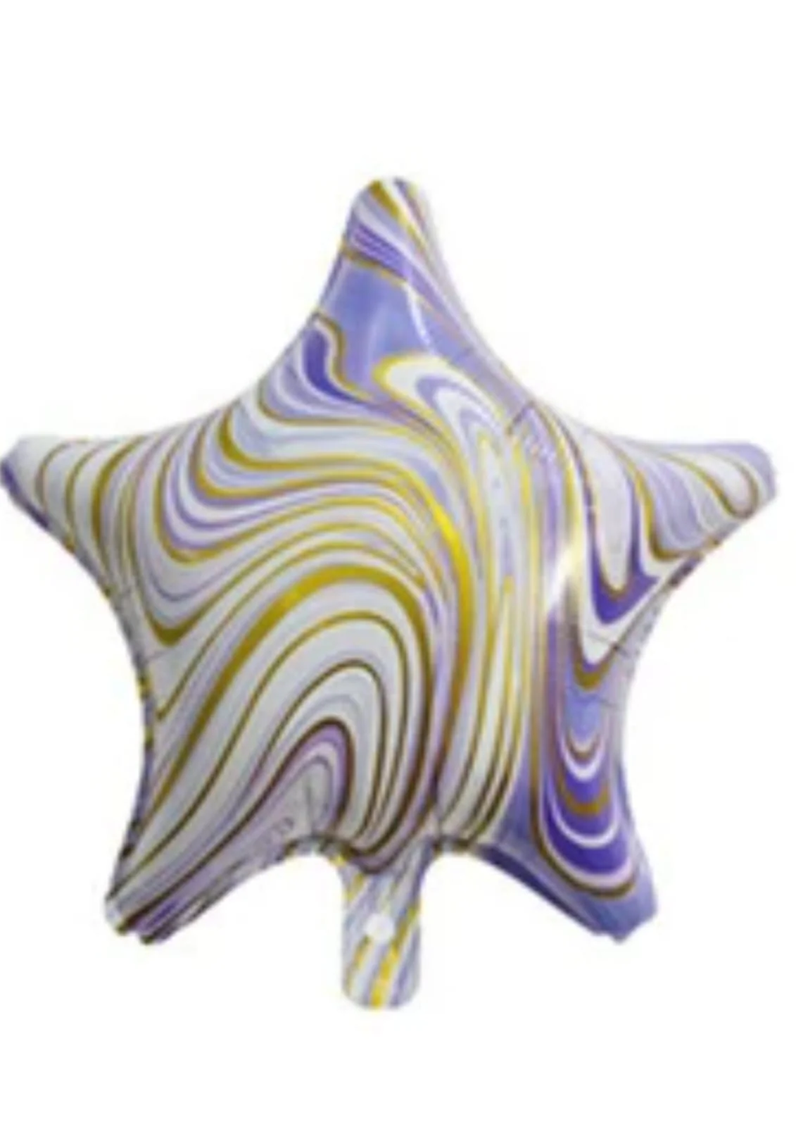 18" Purple Marble Star Shape Foil Balloon