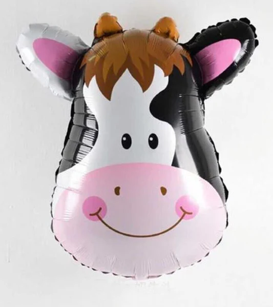 20'' Cow Face Theme Foil Balloon