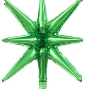 22" Green Starburst Shape Foil Balloon