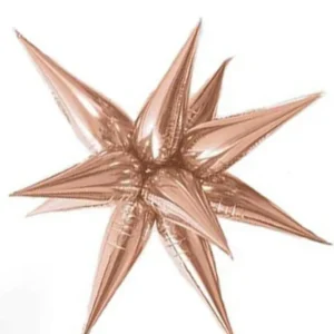 22" Rose Gold Starburst Shape Foil Balloon