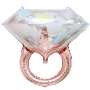 27'' Rose Ring Theme Foil Balloon