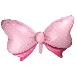 34'' Pink Bow Theme Foil Balloon