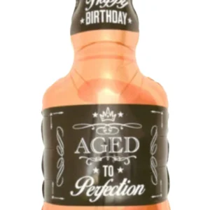 36'' Aged To Perfection Whiskey Bottle Theme Foil Balloon