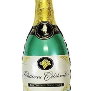 38'' Green Champagne Bottle Theme Foil Balloon