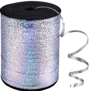 3 By 16'' 500 Yards Metalic Silver Curling Ribbon