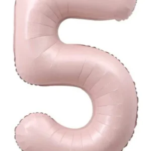 40" Blush Pink 5 Number Foil Balloons
