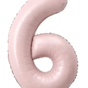 40" Blush Pink 6 Number Foil Balloons