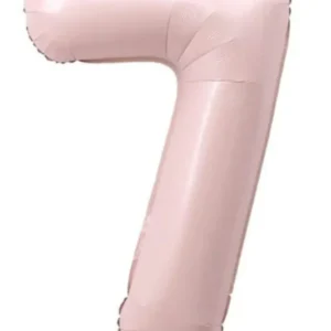 40" Blush Pink 7 Number Foil Balloons