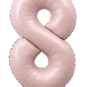 40" Blush Pink 8 Number Foil Balloons