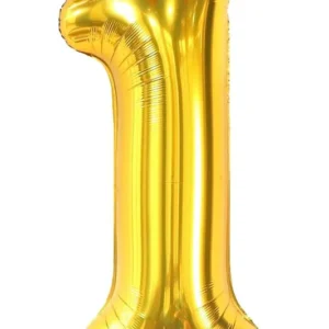 Gold 1 Number Foil Balloons