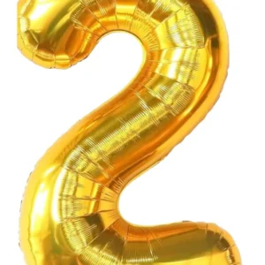 Gold 2 Number Foil Balloons