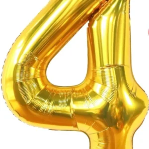 Gold 4 Number Foil Balloons