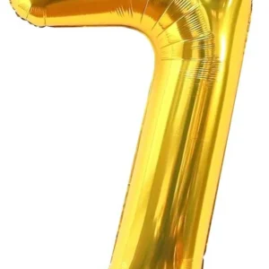 Gold 7 Number Foil Balloons