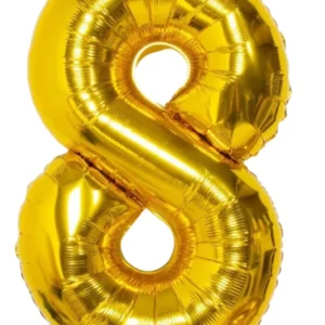 Gold 8 Number Foil Balloons