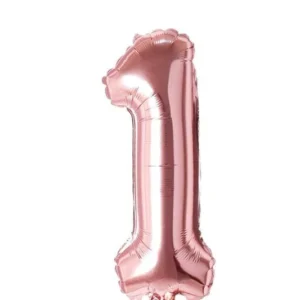 Rose Gold 1 Number Foil Balloons