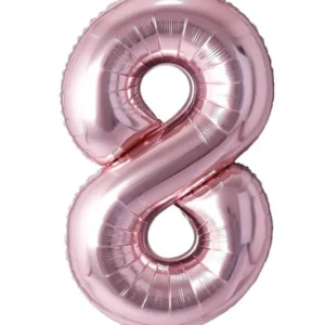 Rose Gold 8 Number Foil Balloons