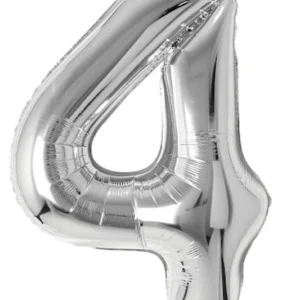 Silver 4 Number Foil Balloons