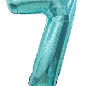 40" Teal 7 Number Foil Balloons