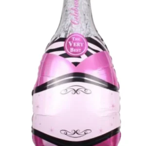 41'' Pink champgne Bottle Theme Foil Balloon