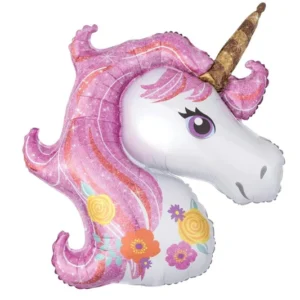 42'' Pink Magical Unicorn Theme Foil Balloon