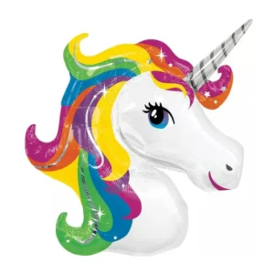 42'' Rainbow Unicorn Theme Foil Balloon