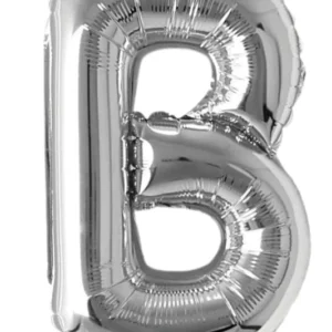 16" Silver B Letter Foil Balloon