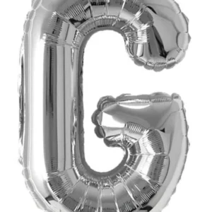 16" Silver G Letter Foil Balloon