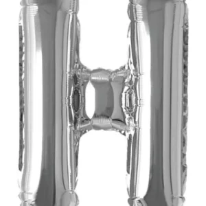 16" Silver H Letter Foil Balloon
