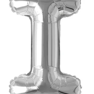 16" Silver I Letter Foil Balloon