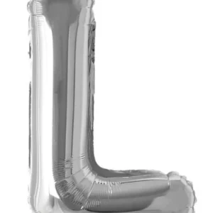 16" Silver L Letter Foil Balloon