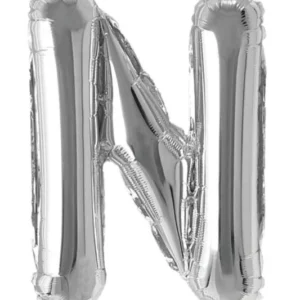 16" Silver N Letter Foil Balloon