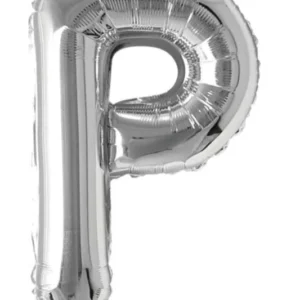 16" Silver P Letter Foil Balloon