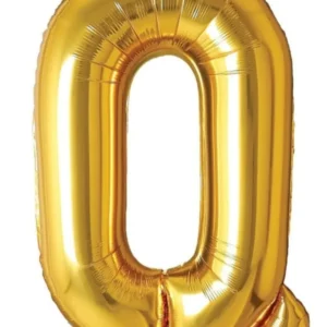 16" Gold Q Letter Foil Balloons