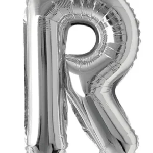 16" Silver R Letter Foil Balloon