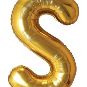 16" Gold S Letter Foil Balloons