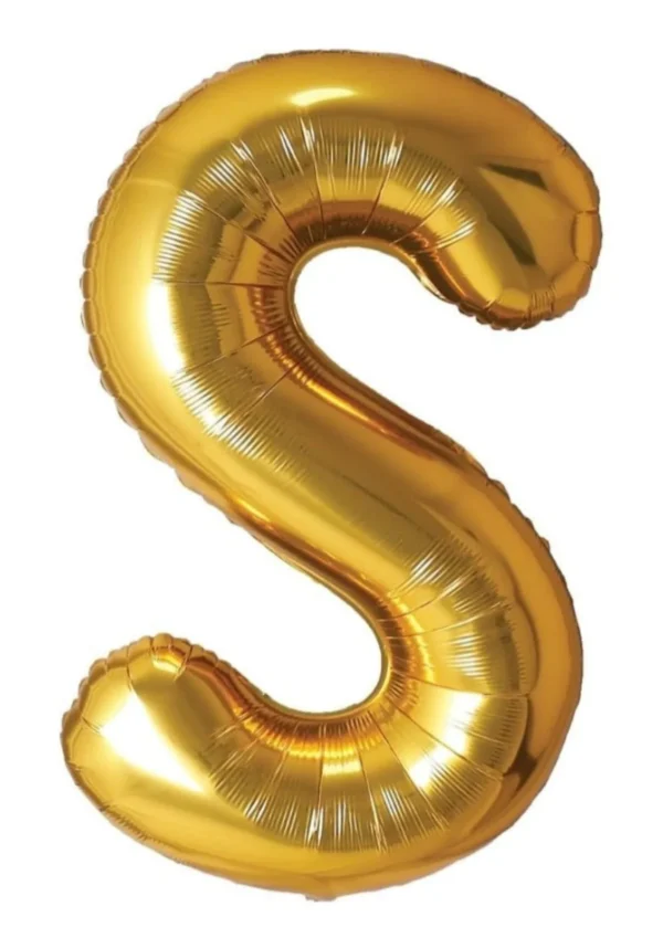 16" Gold S Letter Foil Balloons