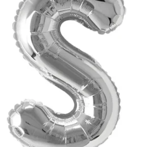 16" Silver S Letter Foil Balloon
