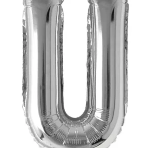 16" Silver U Letter Foil Balloon