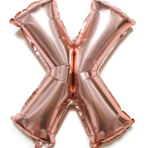 16" Rose Gold X Letter Foil Balloon