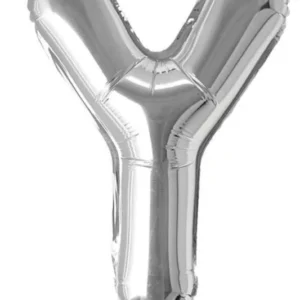 16" Silver Y Letter Foil Balloon